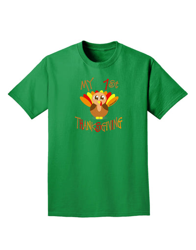 My 1st Thanksgiving Adult Dark T-Shirt-Mens T-Shirt-TooLoud-Kelly-Green-Small-Davson Sales