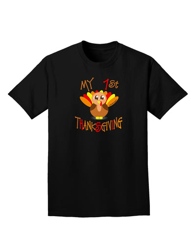 My 1st Thanksgiving Adult Dark T-Shirt-Mens T-Shirt-TooLoud-Black-Small-Davson Sales