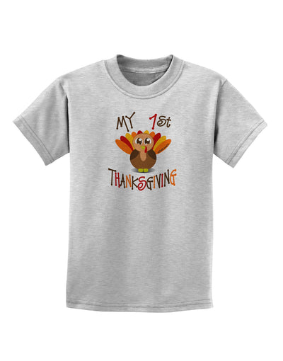 My 1st Thanksgiving Childrens T-Shirt-Childrens T-Shirt-TooLoud-AshGray-X-Small-Davson Sales