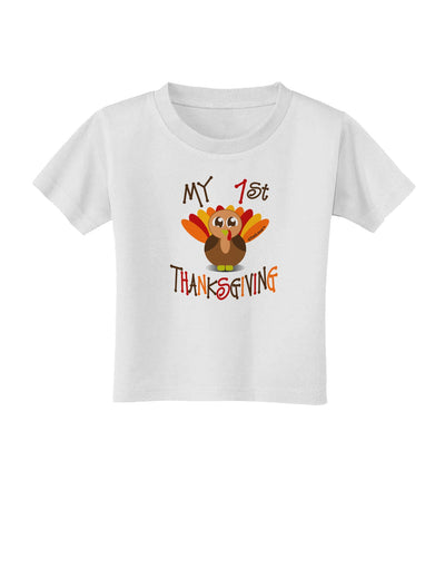 My 1st Thanksgiving Toddler T-Shirt-Toddler T-Shirt-TooLoud-White-2T-Davson Sales