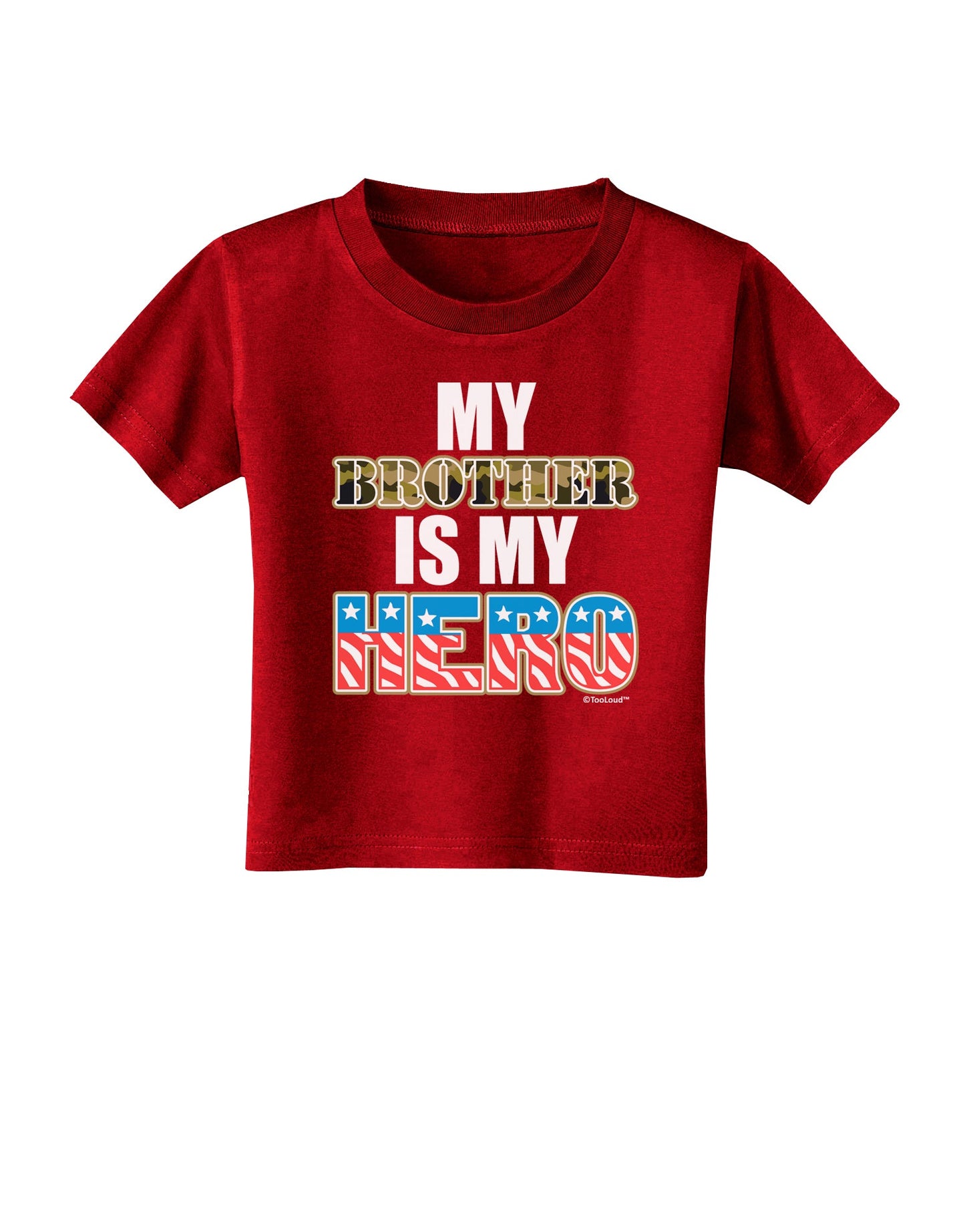 My Brother is My Hero - Armed Forces Toddler T-Shirt Dark by TooLoud-Toddler T-Shirt-TooLoud-Red-2T-Davson Sales