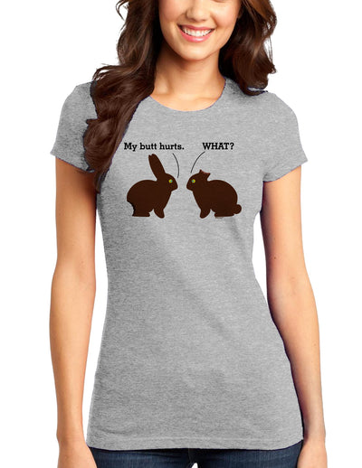 My Butt Hurts Womens Juniors T-Shirt-Womens Juniors T-Shirt-TooLoud-Heather-Gray-Small-Davson Sales