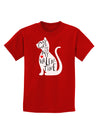 My Cat Is My Valentine Childrens Dark T-Shirt by TooLoud-Childrens T-Shirt-TooLoud-Red-X-Small-Davson Sales