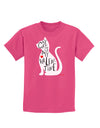 My Cat Is My Valentine Childrens Dark T-Shirt by TooLoud-Childrens T-Shirt-TooLoud-Sangria-X-Small-Davson Sales