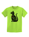 My Cat Is My Valentine Childrens T-Shirt by TooLoud-Childrens T-Shirt-TooLoud-Lime-Green-X-Small-Davson Sales