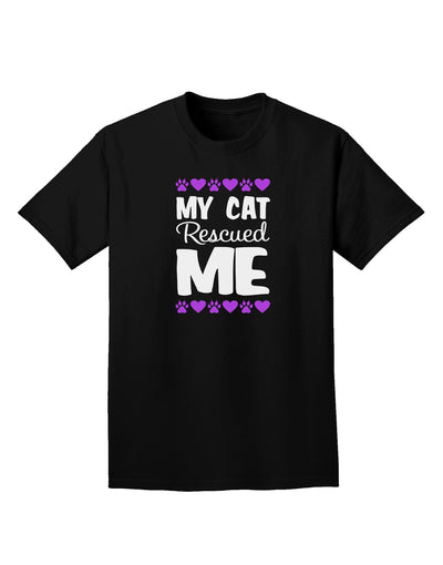 My Cat Rescued Me Adult Dark T-Shirt-Mens T-Shirt-TooLoud-Black-Small-Davson Sales