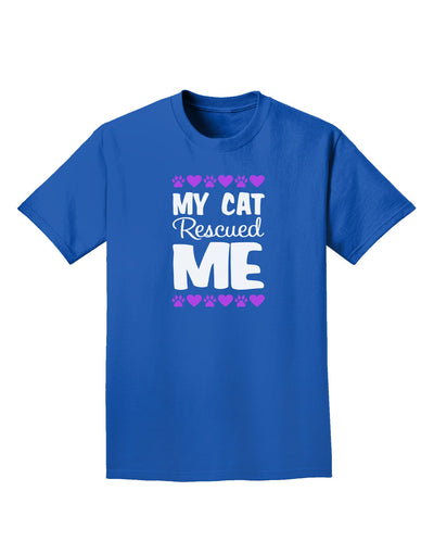 My Cat Rescued Me Adult Dark T-Shirt-Mens T-Shirt-TooLoud-Royal-Blue-Small-Davson Sales