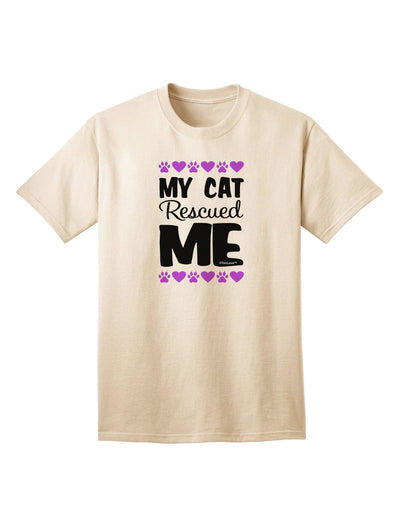 My Cat Rescued Me Adult T-Shirt-unisex t-shirt-TooLoud-Natural-Small-Davson Sales