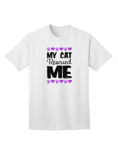 My Cat Rescued Me Adult T-Shirt-unisex t-shirt-TooLoud-White-Small-Davson Sales