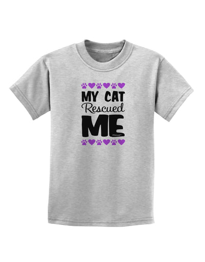 My Cat Rescued Me Childrens T-Shirt-Childrens T-Shirt-TooLoud-AshGray-X-Small-Davson Sales