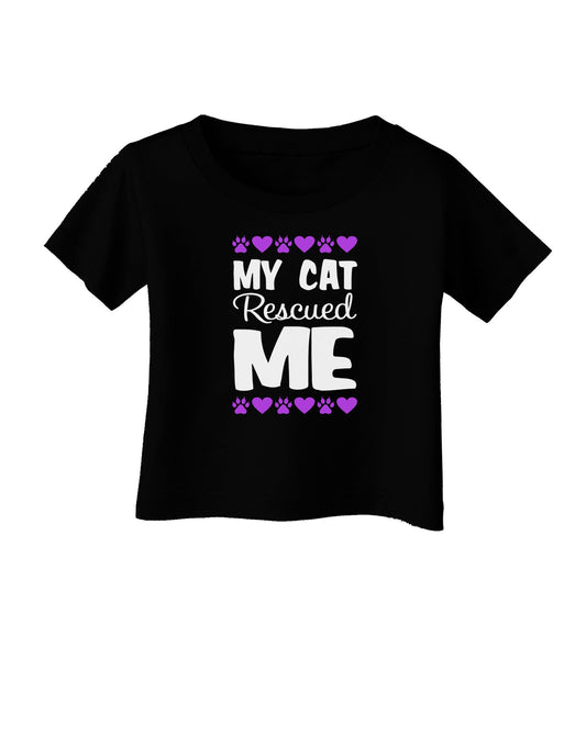 My Cat Rescued Me Infant T-Shirt Dark-Infant T-Shirt-TooLoud-Black-06-Months-Davson Sales