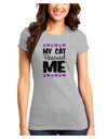 My Cat Rescued Me Juniors Petite T-Shirt-T-Shirts Juniors Tops-TooLoud-Ash-Gray-Juniors Fitted X-Small-Davson Sales