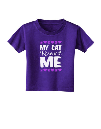 My Cat Rescued Me Toddler T-Shirt Dark-Toddler T-Shirt-TooLoud-Purple-2T-Davson Sales