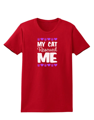 My Cat Rescued Me Womens Dark T-Shirt-TooLoud-Red-X-Small-Davson Sales