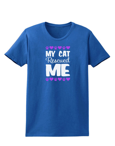 My Cat Rescued Me Womens Dark T-Shirt-TooLoud-Royal-Blue-X-Small-Davson Sales