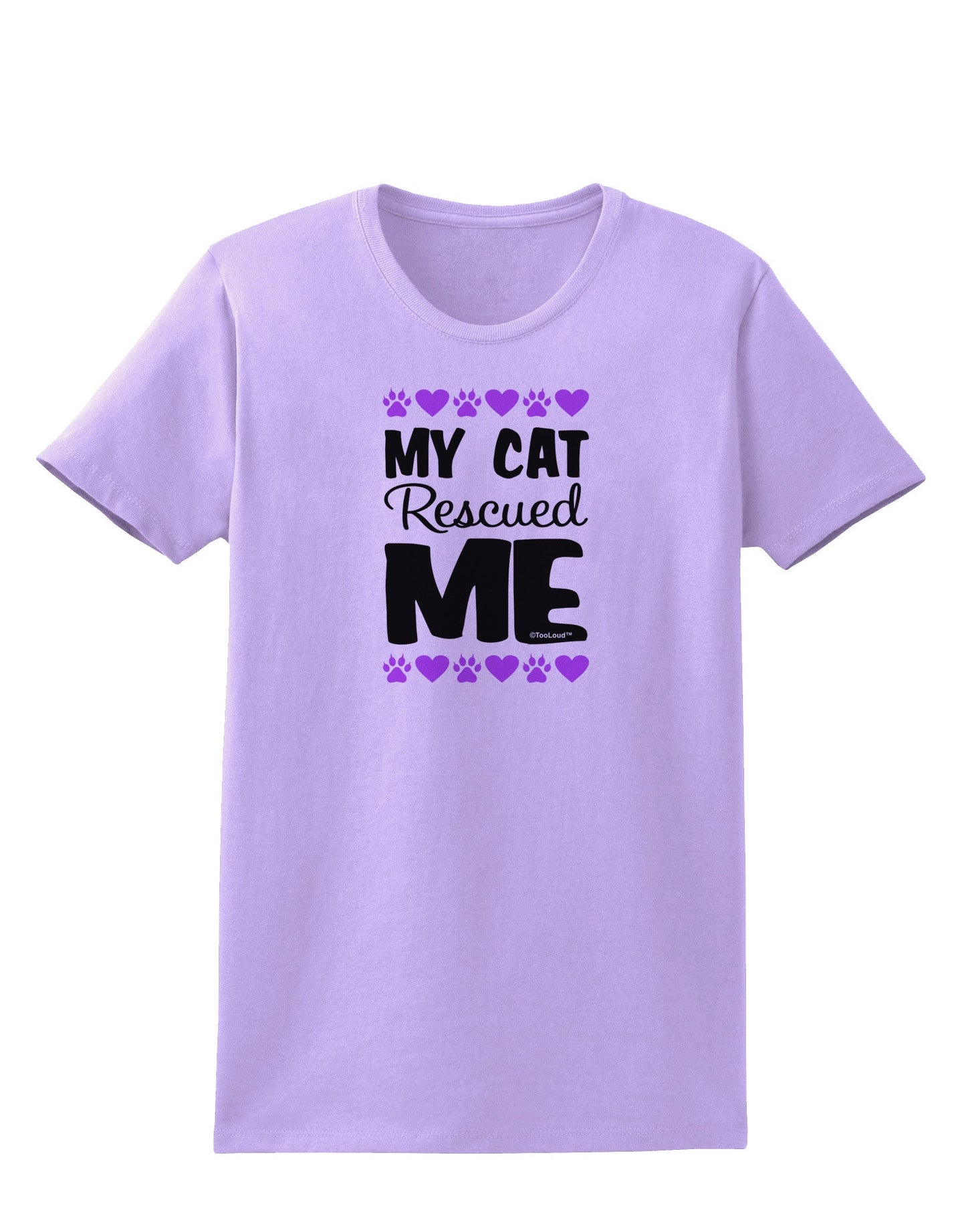 My Cat Rescued Me Womens T-Shirt-Womens T-Shirt-TooLoud-Lavender-X-Small-Davson Sales