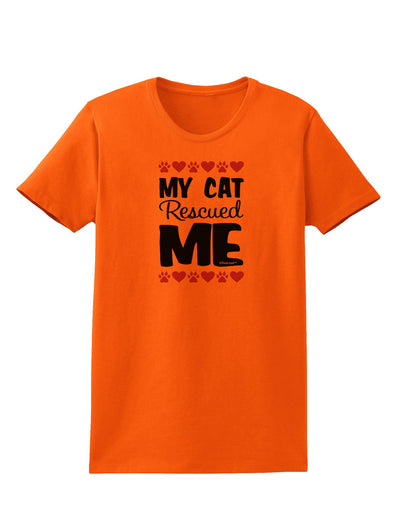 My Cat Rescued Me Womens T-Shirt-Womens T-Shirt-TooLoud-Orange-X-Small-Davson Sales