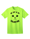 My Cat is my Valentine Adult T-Shirt-Mens T-Shirt-TooLoud-Neon-Green-Small-Davson Sales