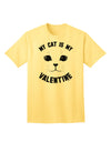 My Cat is my Valentine Adult T-Shirt-Mens T-Shirt-TooLoud-Yellow-Small-Davson Sales