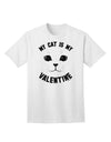 My Cat is my Valentine Adult T-Shirt-Mens T-Shirt-TooLoud-White-Small-Davson Sales