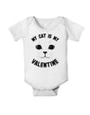 My Cat is my Valentine Baby Romper Bodysuit by-Baby Romper-TooLoud-White-06-Months-Davson Sales