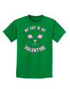 My Cat is my Valentine Childrens Dark T-Shirt-Childrens T-Shirt-TooLoud-Kelly-Green-X-Small-Davson Sales