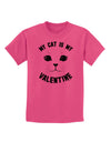 My Cat is my Valentine Childrens T-Shirt-Childrens T-Shirt-TooLoud-Sangria-X-Small-Davson Sales