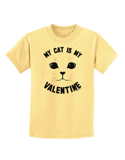 My Cat is my Valentine Childrens T-Shirt-Childrens T-Shirt-TooLoud-Daffodil-Yellow-X-Small-Davson Sales