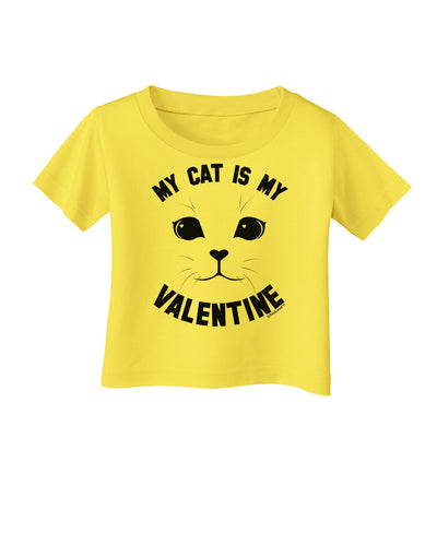 My Cat is my Valentine Infant T-Shirt-Infant T-Shirt-TooLoud-Yellow-06-Months-Davson Sales