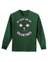 My Cats are my Valentines Adult Long Sleeve Dark T-Shirt-TooLoud-Dark-Green-Small-Davson Sales