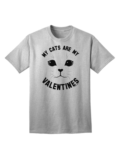 My Cats are my Valentines Adult T-Shirt-Mens T-Shirt-TooLoud-AshGray-Small-Davson Sales