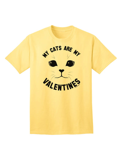 My Cats are my Valentines Adult T-Shirt-Mens T-Shirt-TooLoud-Yellow-Small-Davson Sales