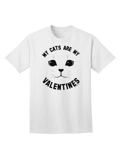 My Cats are my Valentines Adult T-Shirt-Mens T-Shirt-TooLoud-White-Small-Davson Sales