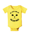 My Cats are my Valentines Baby Romper Bodysuit by-Baby Romper-TooLoud-Yellow-06-Months-Davson Sales