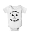 My Cats are my Valentines Baby Romper Bodysuit by-Baby Romper-TooLoud-White-06-Months-Davson Sales