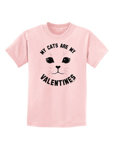My Cats are my Valentines Childrens T-Shirt-Childrens T-Shirt-TooLoud-PalePink-X-Small-Davson Sales