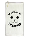 My Cats are my Valentines Micro Terry Gromet Golf Towel 16 x 25 inch by TooLoud-Golf Towel-TooLoud-White-Davson Sales