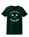 My Cats are my Valentines Womens Dark T-Shirt-TooLoud-Forest-Green-Small-Davson Sales