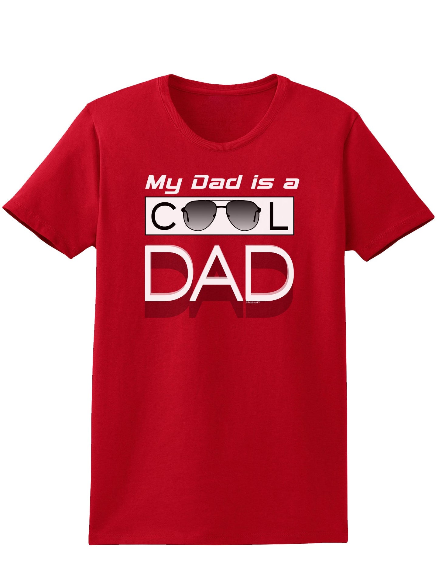 My Dad is a Cool Dad Womens Dark T-Shirt-TooLoud-Red-X-Small-Davson Sales