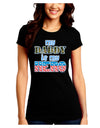 My Daddy is My Hero - Armed Forces - Blue Juniors Crew Dark T-Shirt by TooLoud-T-Shirts Juniors Tops-TooLoud-Black-Juniors Fitted Small-Davson Sales