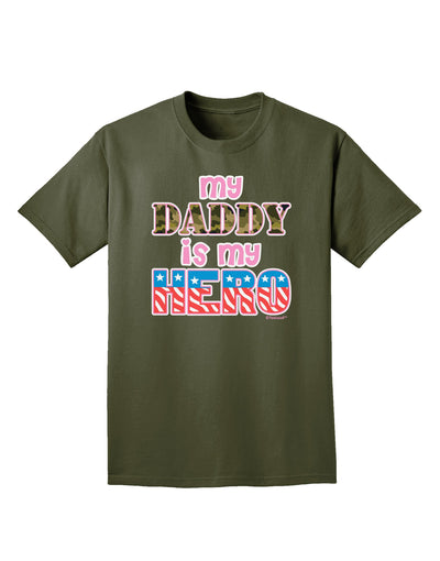 My Daddy is My Hero - Armed Forces - Pink Adult Dark T-Shirt by TooLoud-Mens T-Shirt-TooLoud-Military-Green-Small-Davson Sales