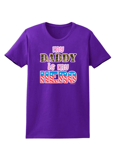 My Daddy is My Hero - Armed Forces - Pink Womens Dark T-Shirt by TooLoud-Womens T-Shirt-TooLoud-Purple-X-Small-Davson Sales