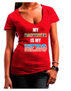 My Daughter is My Hero - Armed Forces Juniors V-Neck Dark T-Shirt by TooLoud-Womens V-Neck T-Shirts-TooLoud-Red-Juniors Fitted Small-Davson Sales