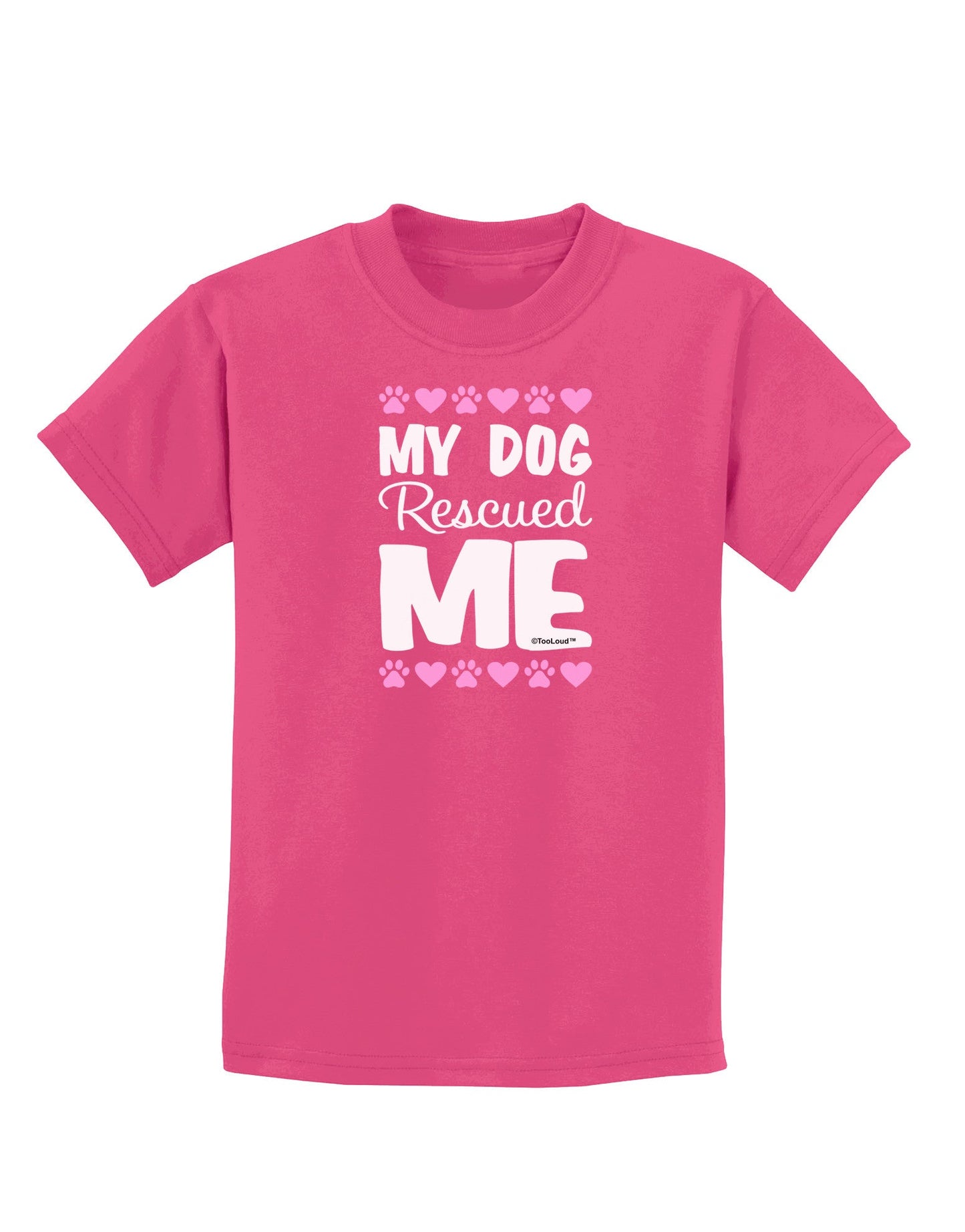 My Dog Rescued Me Childrens Dark T-Shirt-Childrens T-Shirt-TooLoud-Sangria-X-Small-Davson Sales