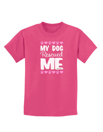 My Dog Rescued Me Childrens Dark T-Shirt-Childrens T-Shirt-TooLoud-Sangria-X-Small-Davson Sales