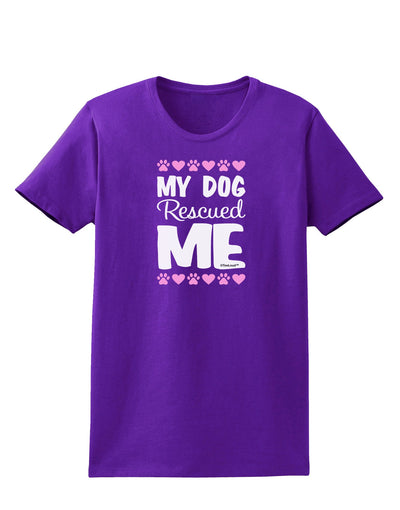 My Dog Rescued Me Womens Dark T-Shirt-TooLoud-Purple-X-Small-Davson Sales