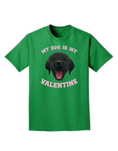 My Dog is my Valentine Black Adult Dark T-Shirt-Mens T-Shirt-TooLoud-Kelly-Green-Small-Davson Sales