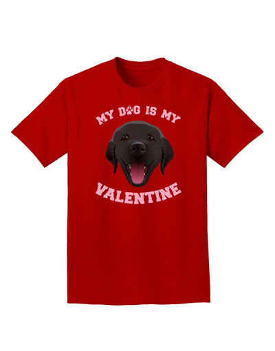 My Dog is my Valentine Black Adult Dark T-Shirt-Mens T-Shirt-TooLoud-Red-Small-Davson Sales