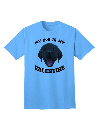 My Dog is my Valentine Black Adult T-Shirt-Mens T-Shirt-TooLoud-Aquatic-Blue-Small-Davson Sales