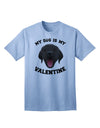 My Dog is my Valentine Black Adult T-Shirt-Mens T-Shirt-TooLoud-Light-Blue-Small-Davson Sales